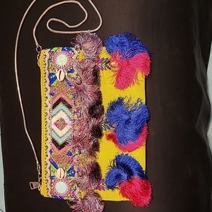 Steve Madden Bohemian shoulder bag with serpentine shoulder chain